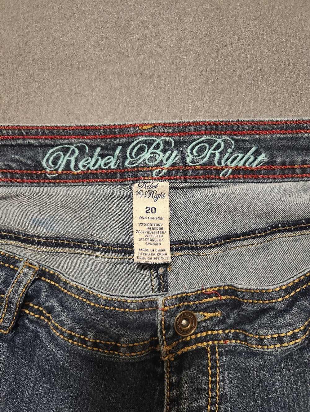 Rebel By Right Capri Denim Women Size 20 Blue Plus Size Summer - Picture 6 of 12